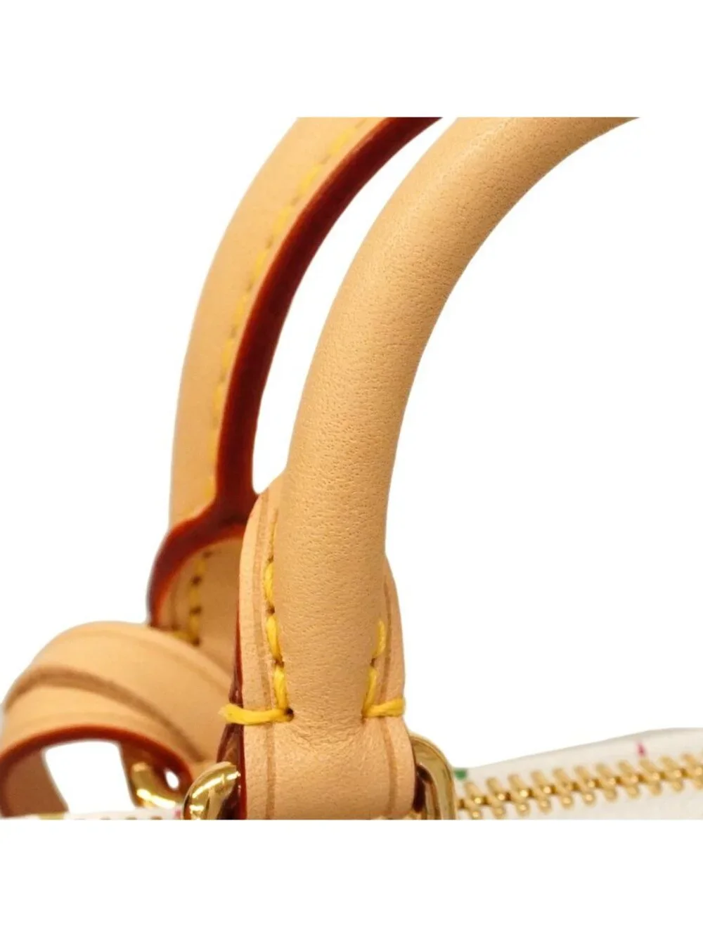 Louis Vuitton Handbag Monogram Multicolor Nano Speedy Blanc 2-Way